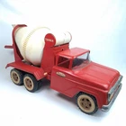 Vintage 1960s Tonka Cement Truck Metal Red White Mound Minn