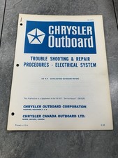 1968 Chrysler Outboard Trouble Shooting Repair Procedures 9.9 Hp Ob 10295 Oem 1968 Chrysler Outboard Trouble Shooting Repair Procedures 9.9 Hp Ob 10295 Oem