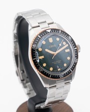 STICKERED Oris Divers Sixty Five 40mm 01 733 7707 4357 Green Dial Bronze & Stain 4