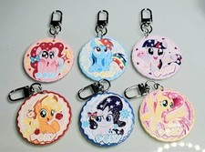 My Little Pony Keychain Purse Backpack Charm Clip Set of 6