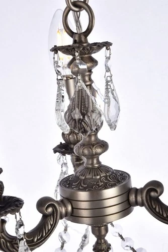 Elegant Lighting Lillie 10" 3 Light Royal Crystal Chandelier - Picture 8 of 9