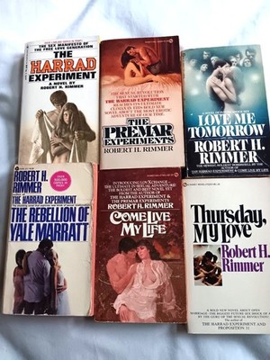 Robert H. Rimmer--Lot of 6 Books HARRAD PREMAR LOVE ME REBELLION THURSDAY COME