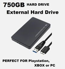 750GB PC External Hard Drive for PS4/PS5 Windows MAC - Unbranded