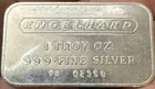 Engelhard 1 Troy Oz .999 Fine Silver Bar, Total Metal Content 1 Troy Oz