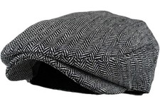 Wonderful Fashion Men's Classic Herringbone Tweed Wool Blend Newsboy XL ZZ