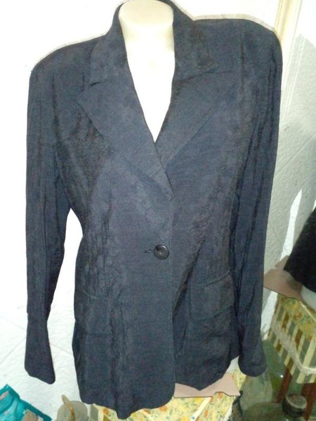 Women Armani Jeans Jacket Black Viscose 48 / 4XL /