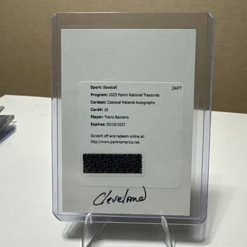 Travis Bazzana Redemption 2025 National Treasures #CMA-TB Col. Material Auto