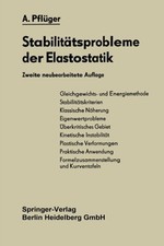 Alf Pflger - Stabilittsprobleme der Elastostatik - New paperback or - X555z