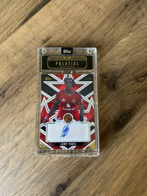Topps Palatial Manchester United Leny Yoro /5 Gemstone Auto Autograph