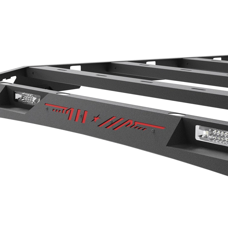 Top Metal Steel Roof Rack Cargo Carrier w/ LED Light For 2014-2021 Toyota Tundra Foto 4 de 4