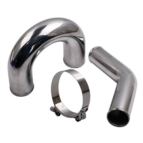 8x Kit de tuberías intercooler de aluminio universal de 3" pulgadas + manguera de silicona + abrazaderas - Imagen 7 de 12