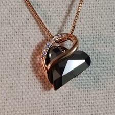 Heart Pendant Necklace Infinity Love Crystal Heart Jewelry Faceted