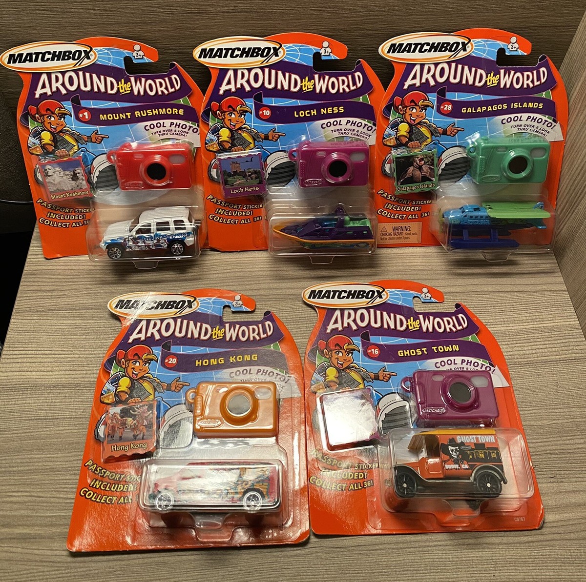 lot of 5 Matchbox Around the World Vehicles #1, #10, #16, #20, and