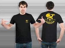 NEW SCUBA DIVING POSEIDON MEN'S BLACK WHITE NAVY T-SHIRT USA SIZE S TO 3XL HA1