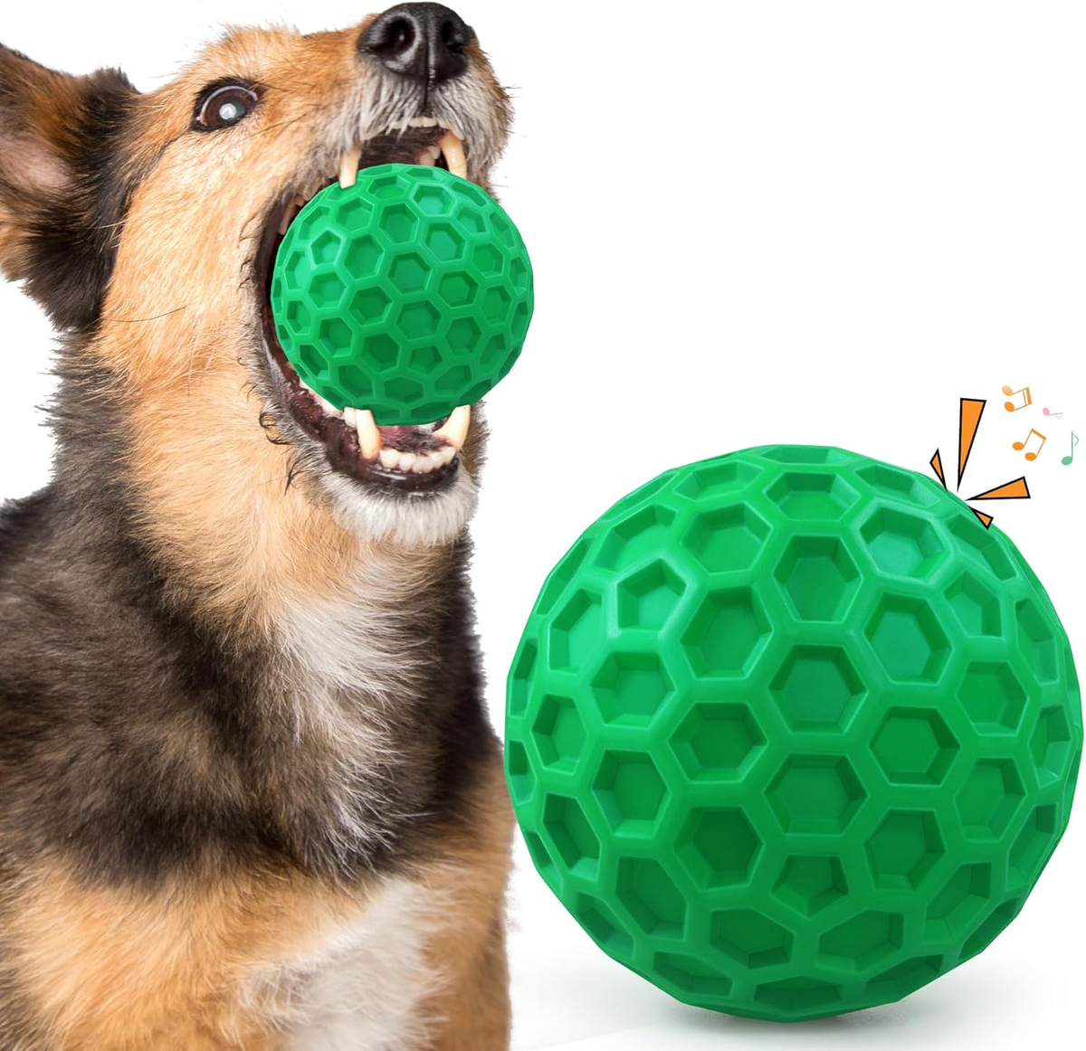 Tough Dog Toys Indestructible Dog Chew Toy Squeaky Rubber Ball