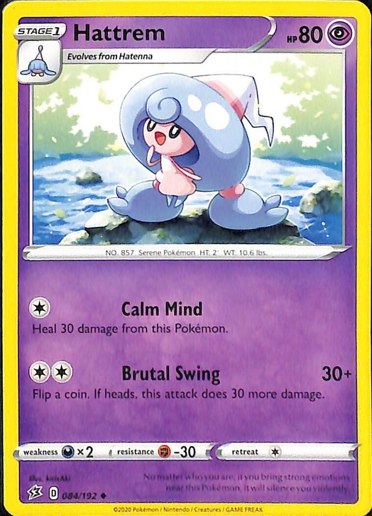 2020 Pokemon Card Rebel Clash Hattrem 84/192
