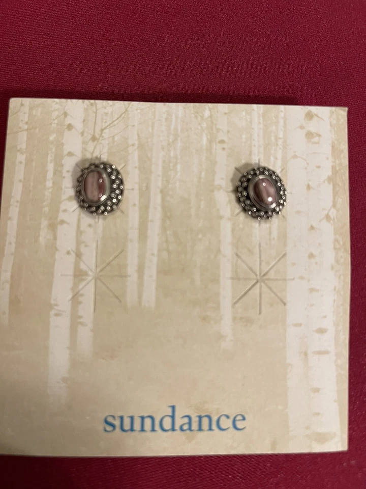SUNDANCE 目录纯银红宝石芽耳环,全新带标签,118 美元 — 第 2/4 张图片