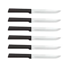 RADA Utility Steak Knife with Black Stainless Steel Handle Pack of 6