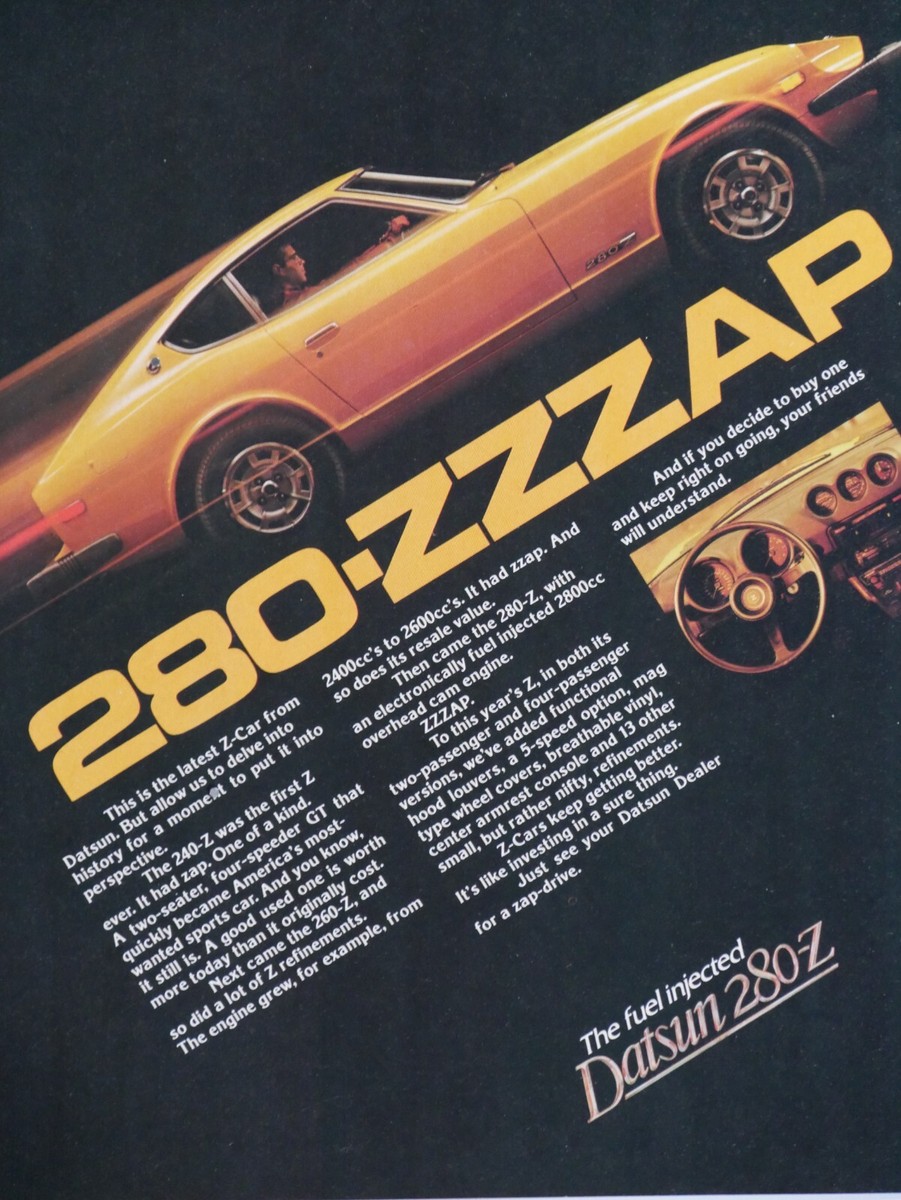 A出品 1977 Datsun 280 ZZZ ZAP Vintage The Fuel Injected Z Original