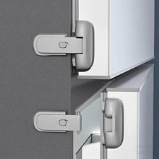 2 Pack Refrigerator Lock for Kids with Adhesive, Child Proof Fridge Locks to Kee