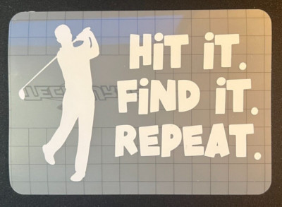 lustiger ''hit it. finden. wiederholen.'' 16x10cm Neuheit Geschenk Auto Aufkleber Sticker