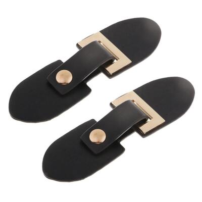 2 Paar PU Leder Druckknopf Knebelknopf Mantelverschluss für Kleidung Dekor schwarz
