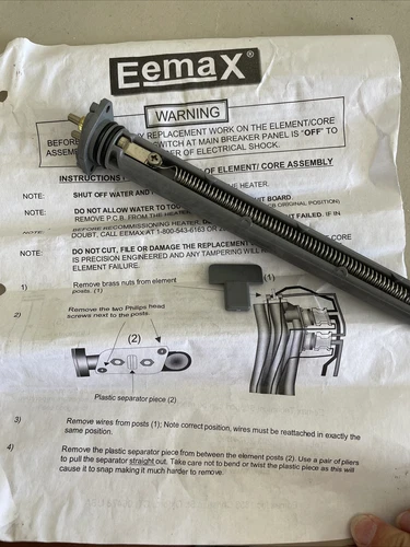 (1 UnuseEEMAX Heating Element Replacement Part EX560 KW220 Loading 8.8 * -