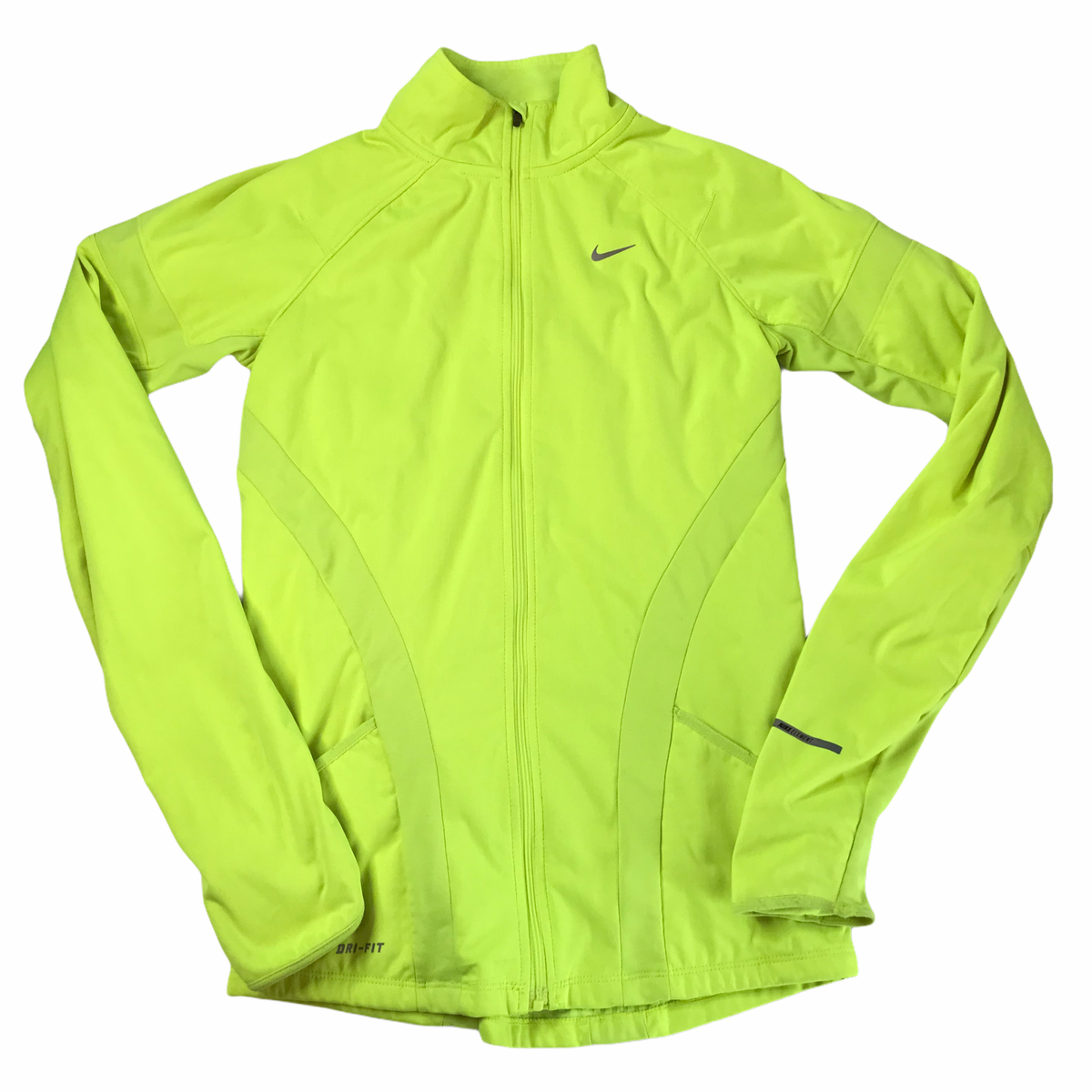 NIKE Neon Bright Highlighter Yellow Full Zip Jacket NIKE Neon Bright Highlighter Yellow Full Zip Jacket