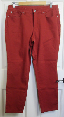 Christopher & Banks Rust Color Ankle Jean Women Size 8 32x26.5 Slimming 90-31599