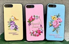 Beautiful Embroideries Flowers Phone Case Compatible with iphone Case