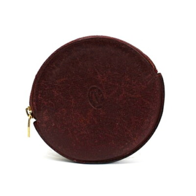 Authentic Cartier Must de Cartier Coin Case Coin Purse Round 