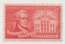 Scott #1086 ALEXANDER HAMILTON  BICENTENNIAL 3¢ U.S. Postage Stamp 1957 MNH