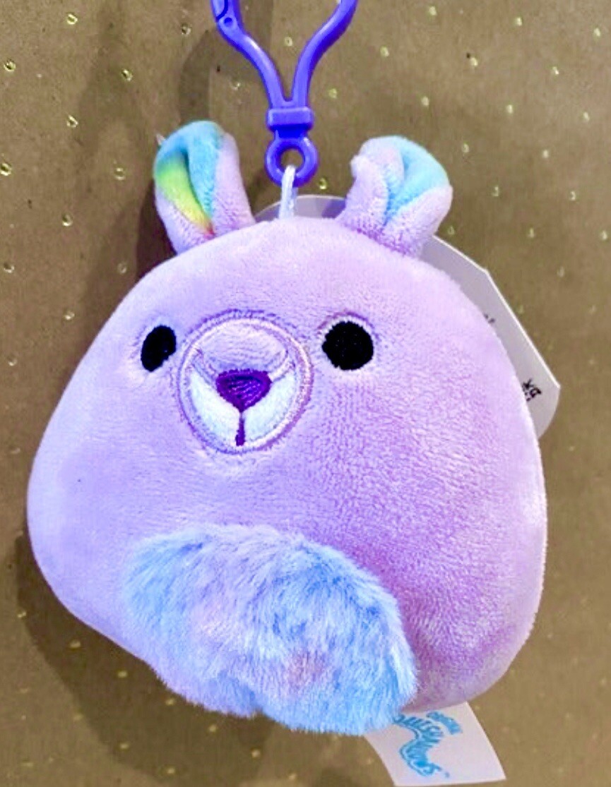 Squishmallows Kiki Kangaroo Fuzzy Belly Stuffed Animal Keychain