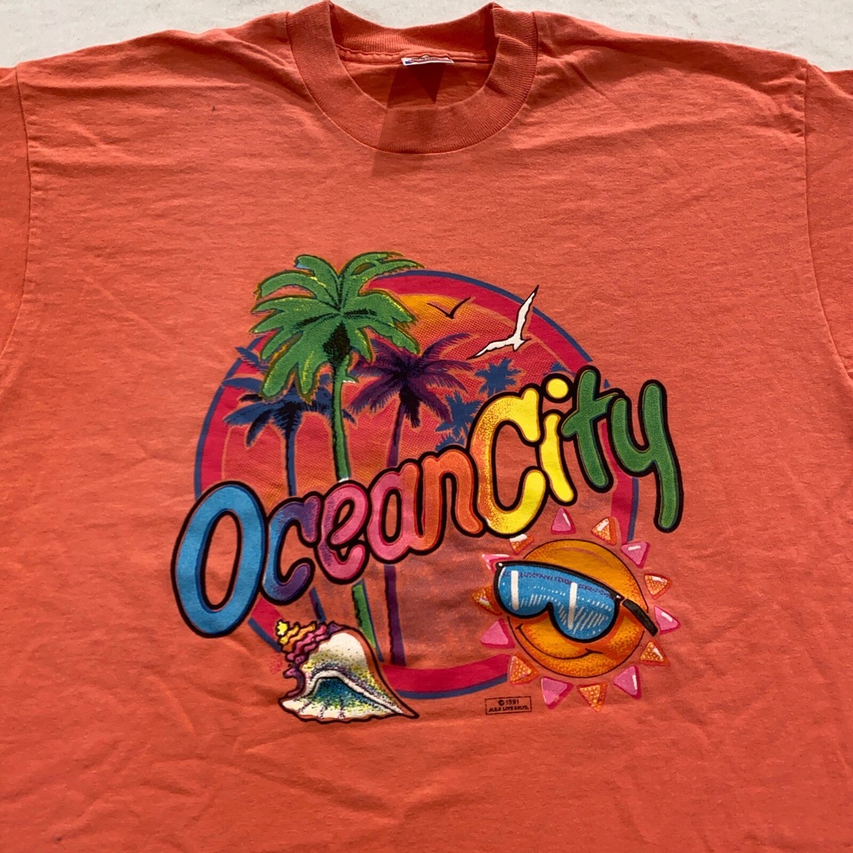 vintage 90s OCEAN CITY MARYLAND T-Shirt LARGE soft beach
