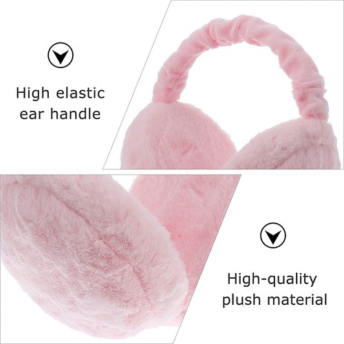 Mens Women's Girls Winter Warm Ear Muffs Earflaps Soft Cosy Plush Warmer Earmuff - Picture 4 of 14