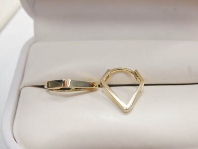 10K ECHT GELBGOLD DESIGNS DREIECK HUGGIE AUSGEFALLENE OHRRINGE