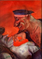 Sailor and Girl by Otto Dix – German Expressionist Art Print 1922 to Frame