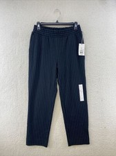 Women's High-Rise Slim Straight Fit Ankle Pull-On Pants - A New Day Black X-S