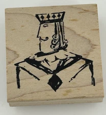 Art Impressions King of Diamonds K-3337 Wood Mount Rubber Stamp