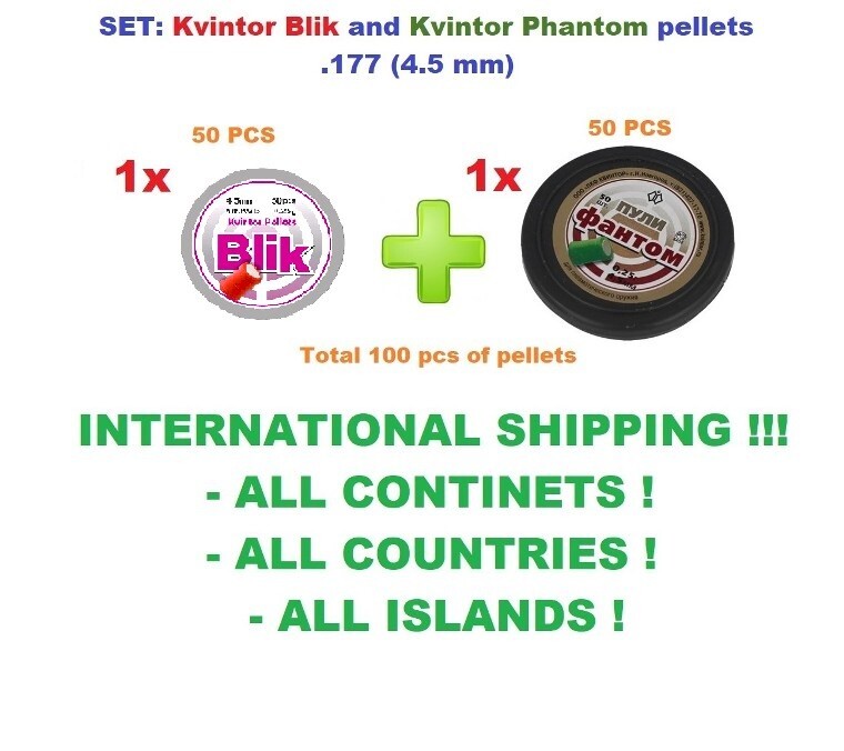 SET Kvintor Blik and Kvintor Phantom pellets .177 cal. 4.5 mm total