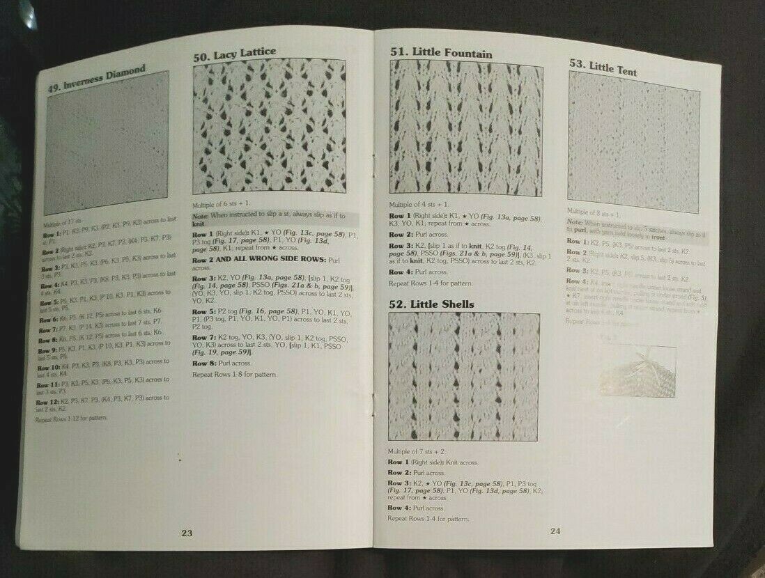 Leisure Arts 99 Knit Stitches Book – Step-by-Step Instructions With Photos, 60 Pages, Knitting Pattern Reference