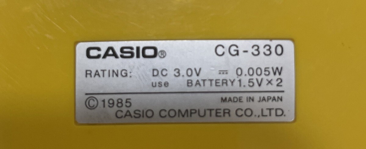 サブマリンバトル　ゲームウォッチ　CASIO CG-330 動作確認済み サブマリンバトル ゲームウォッチ CASIO CG-330 動作確認済み