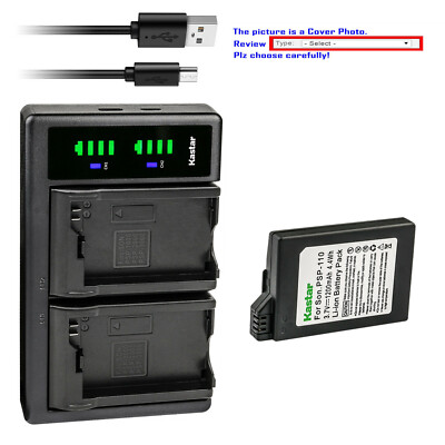 Kastar Battery LTD2 USB Charger for Sony PSP-3009 PSP-3010 PSP-Lite PSP-Silm
