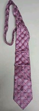 Steve Harvey Collection Tie in Pink Circle Silk Classic Hand Made USA