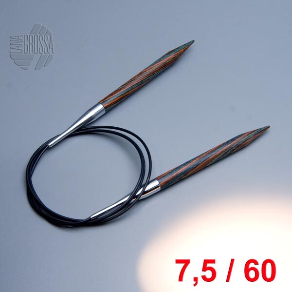 Lana Grossa Wooden Circular Knitting Needles 60cm 7.5mm for Smooth Crafting