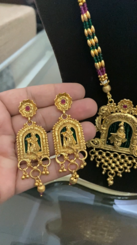 Indian Bollywood Gold Plated Kundan Choker Bridal Necklace Earrings Jewelry Set - Video 1 of 1