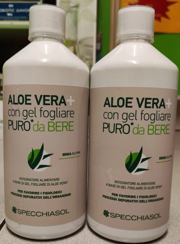 SPECCHIASOL SUCCO DI ALOE VERA PURO 2 CONFEZIONI Da 1 LITRO