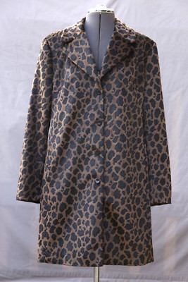 Vintage Express Animal Print Leopard Jacket Short Coat 13/14 XL