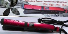 Hair Straightener/Flat Iron Professional CeramicTourmaline Plates/Color RED