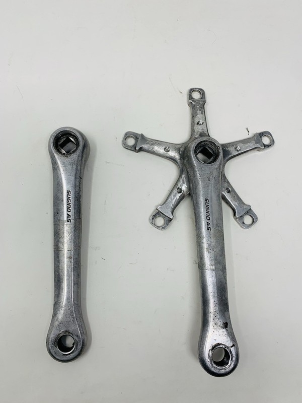Vintage Sugino AS Crank Set Forged 170 mm Double Road Eroica Race